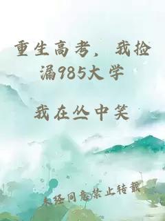 重生高考，我捡漏985大学